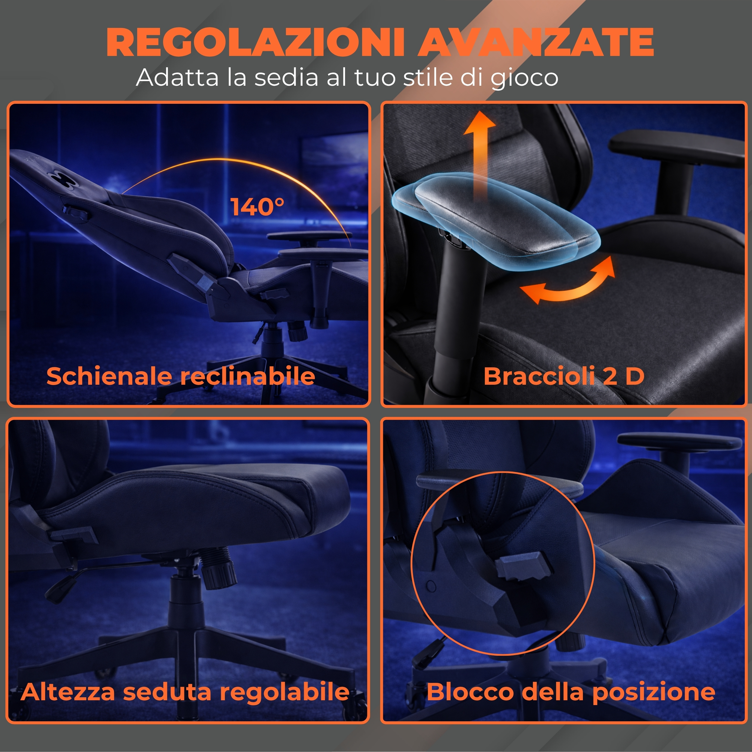 "Gaming Platform" Sedia Gaming Ergonomica - immagine 15