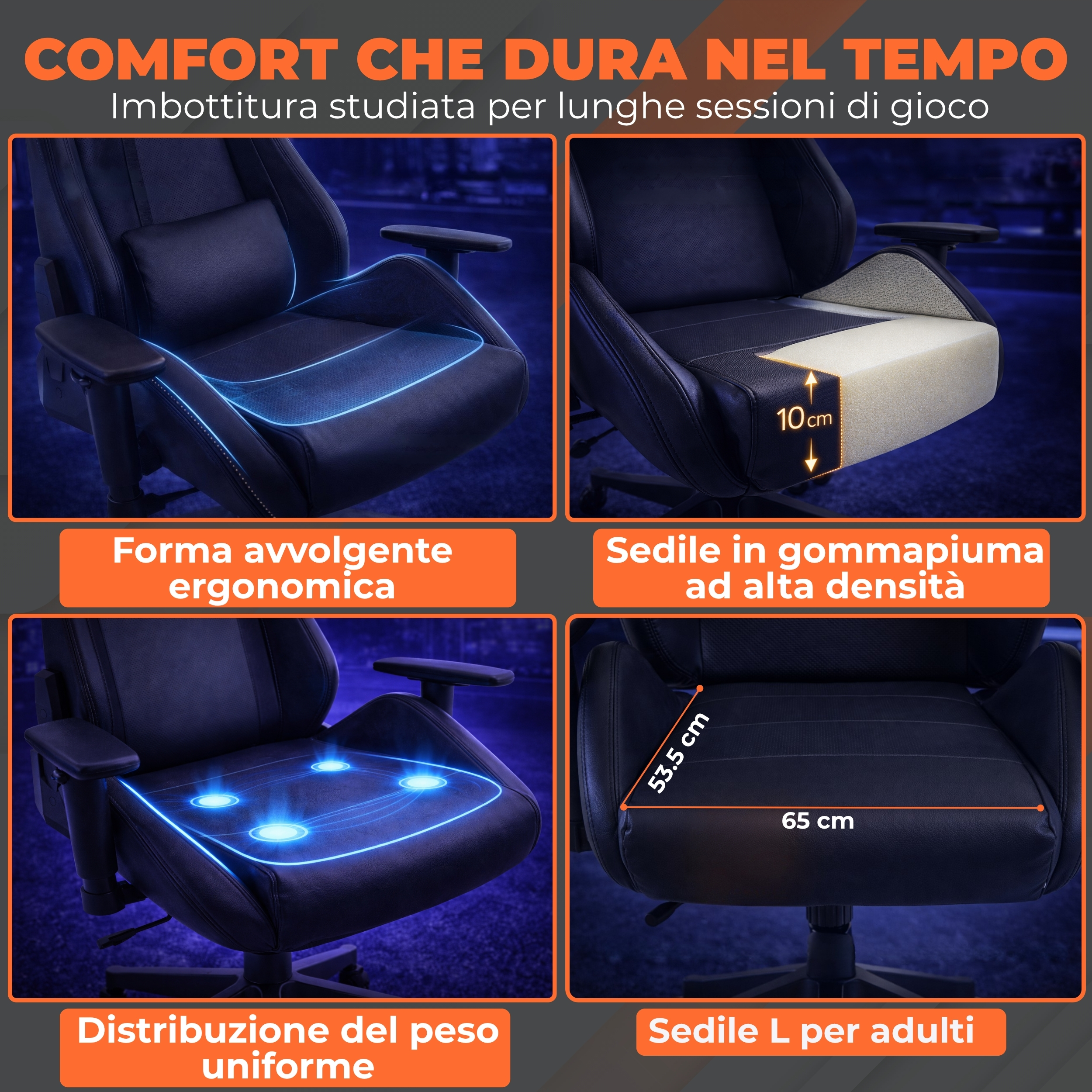 "Gaming Platform" Sedia Gaming Ergonomica - immagine 17