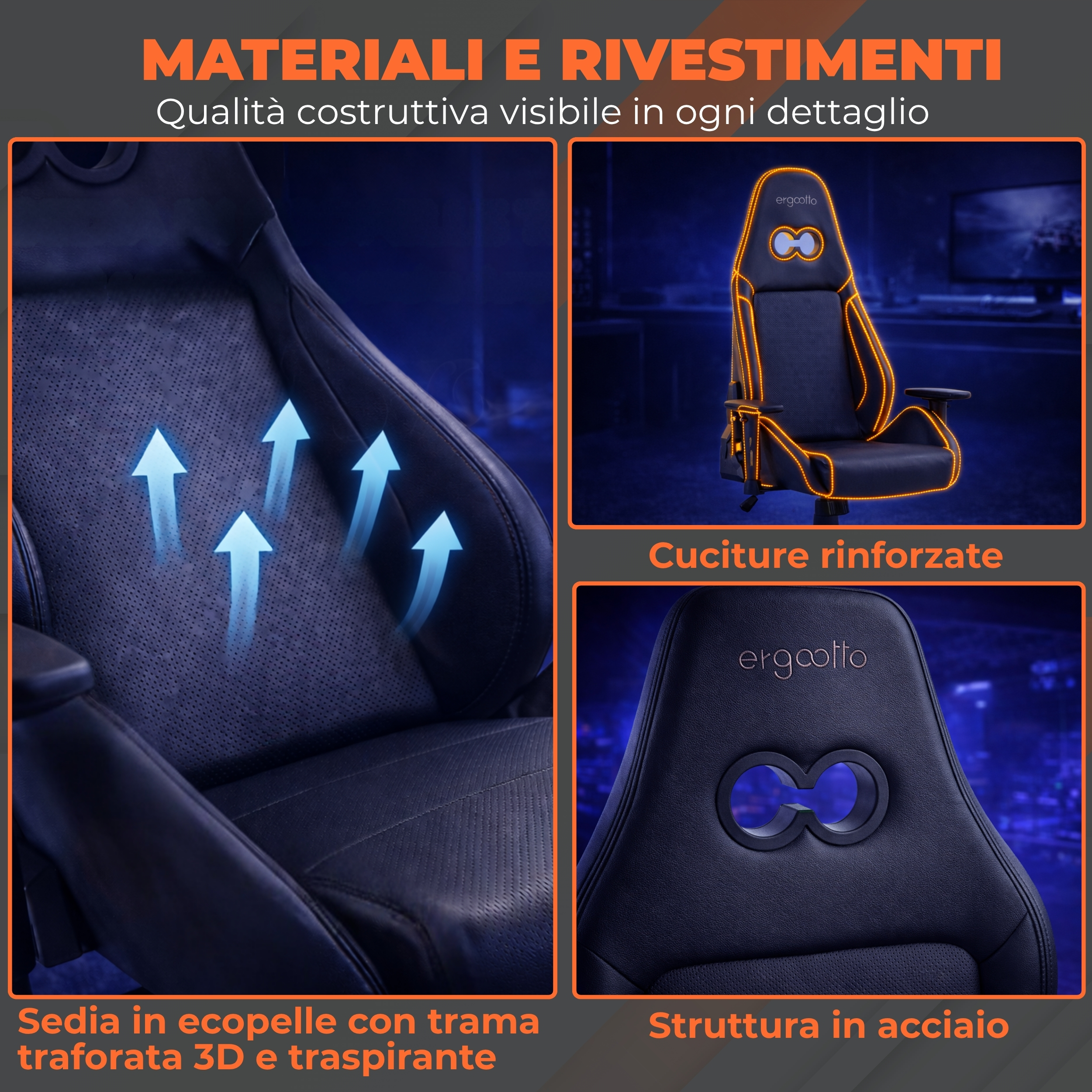 "Gaming Platform" Sedia Gaming Ergonomica - immagine 18