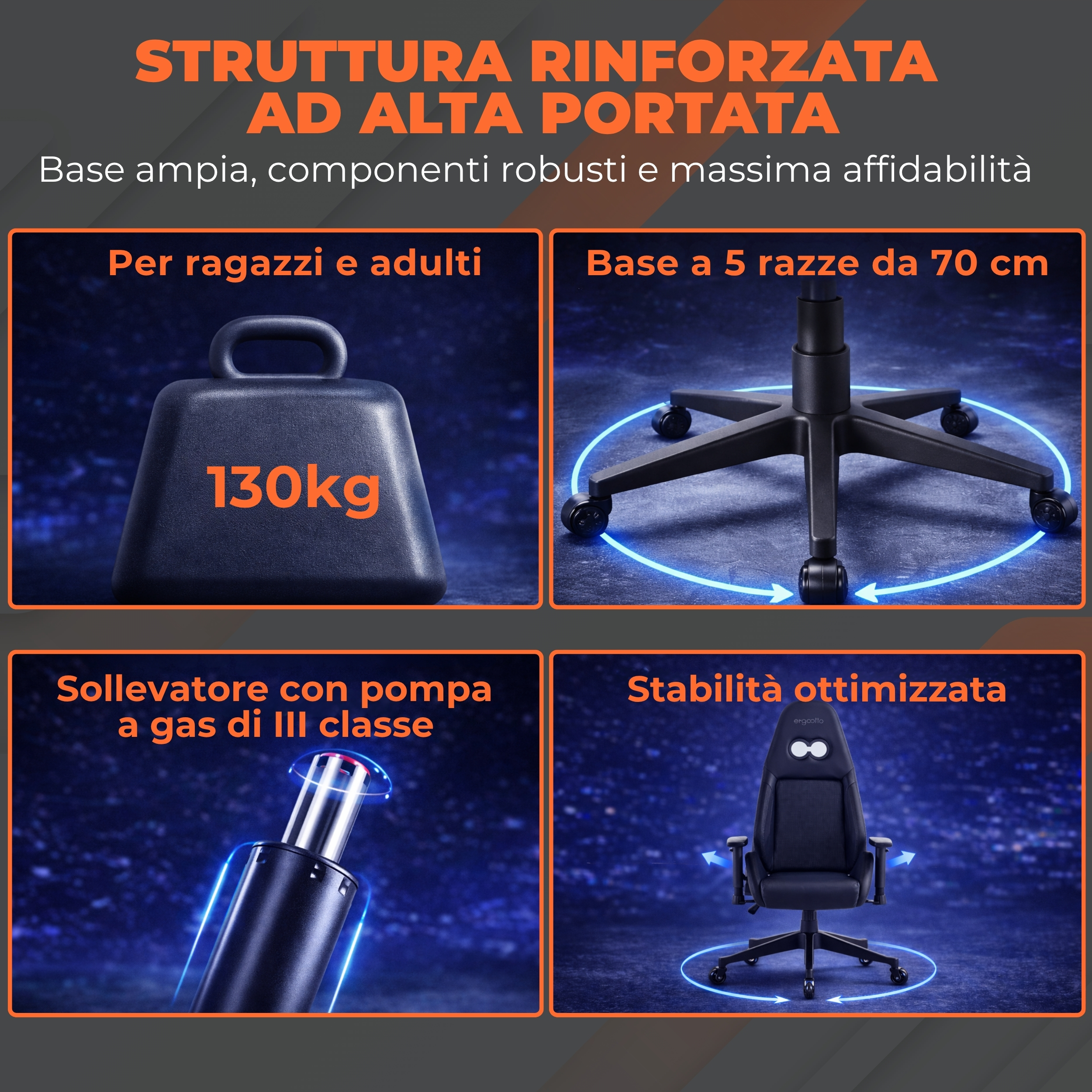 "Gaming Platform" Sedia Gaming Ergonomica - immagine 20