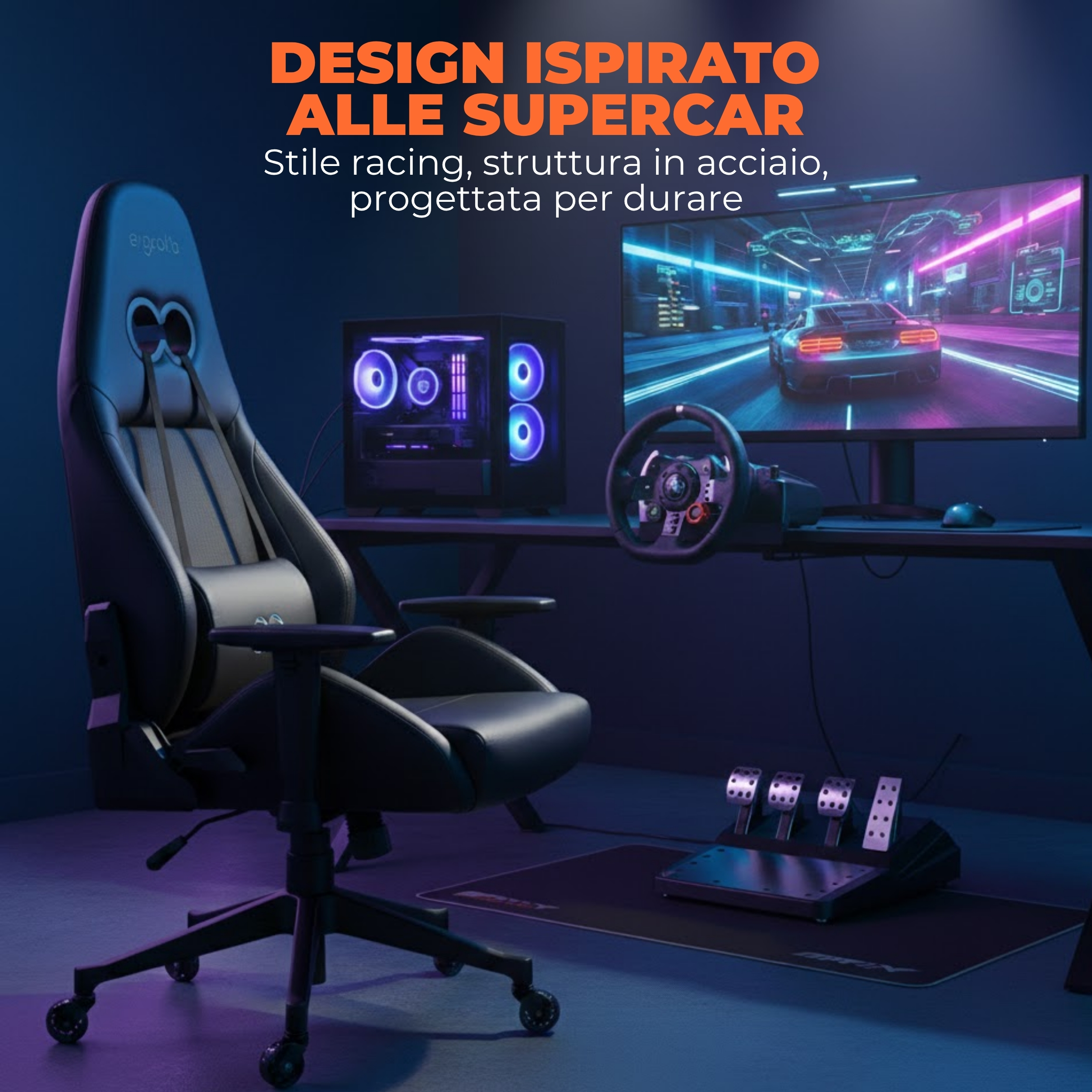"Gaming Platform" Sedia Gaming Ergonomica - immagine 2