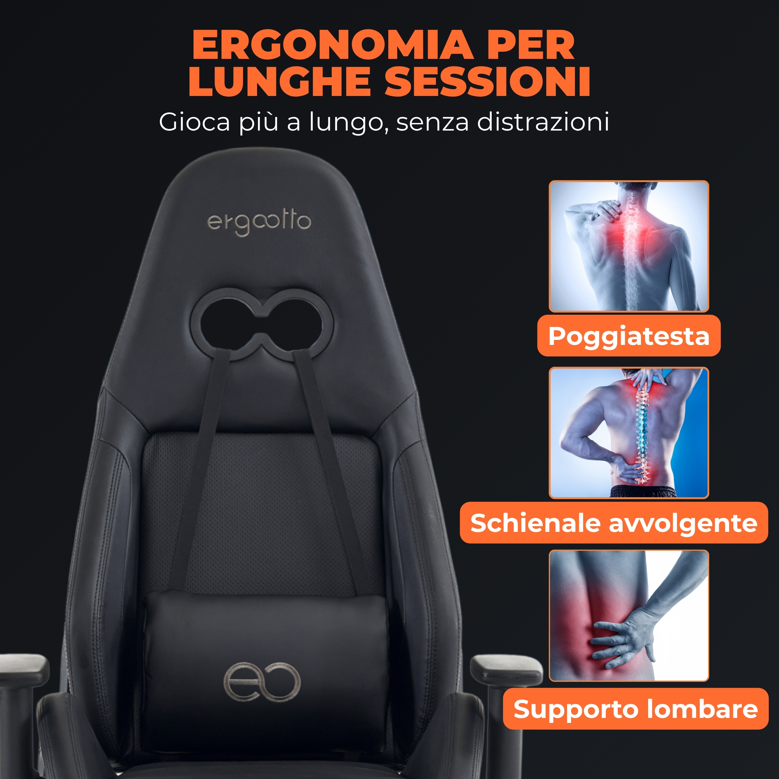 "Gaming Platform" Sedia Gaming Ergonomica - immagine 3