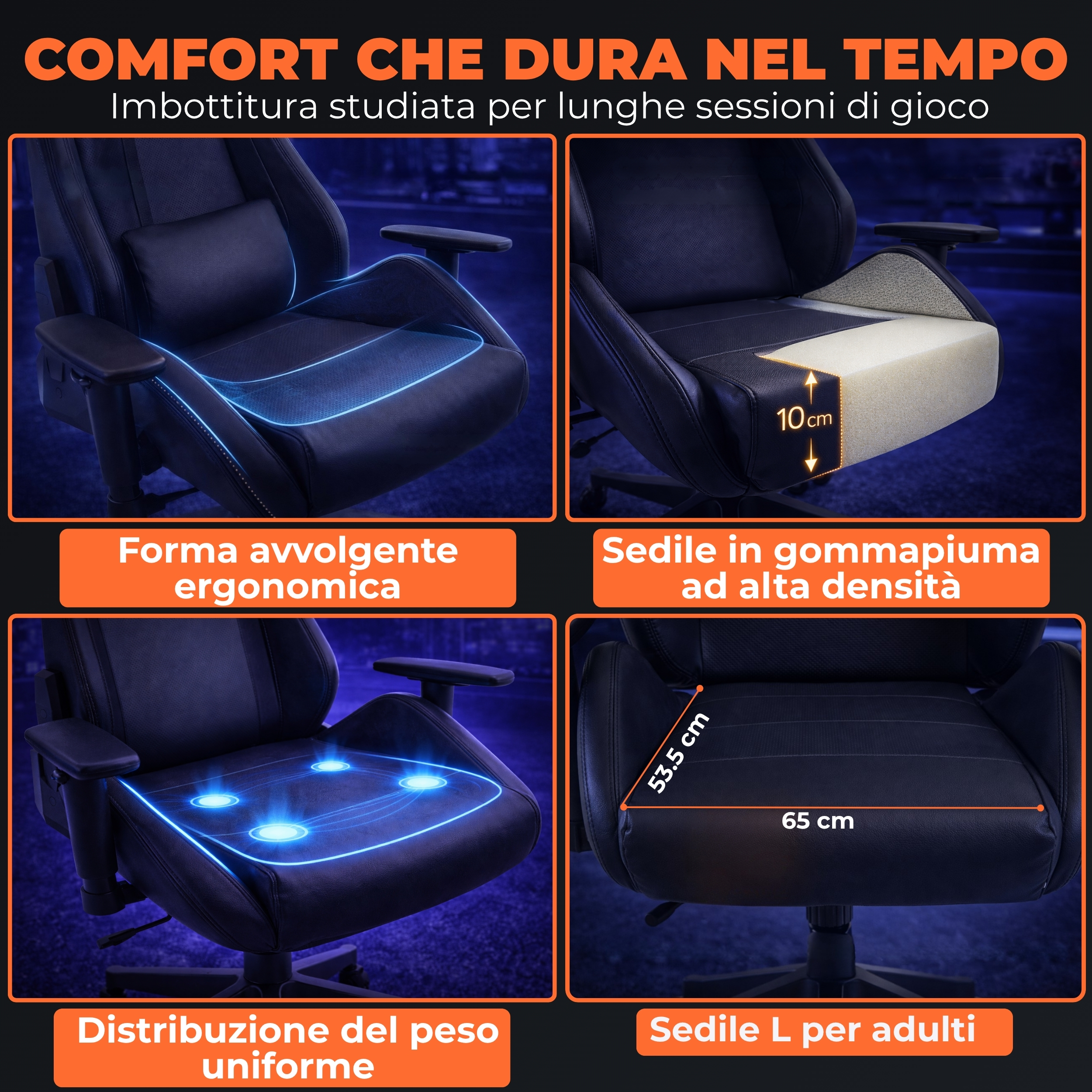 "Gaming Platform" Sedia Gaming Ergonomica - immagine 5