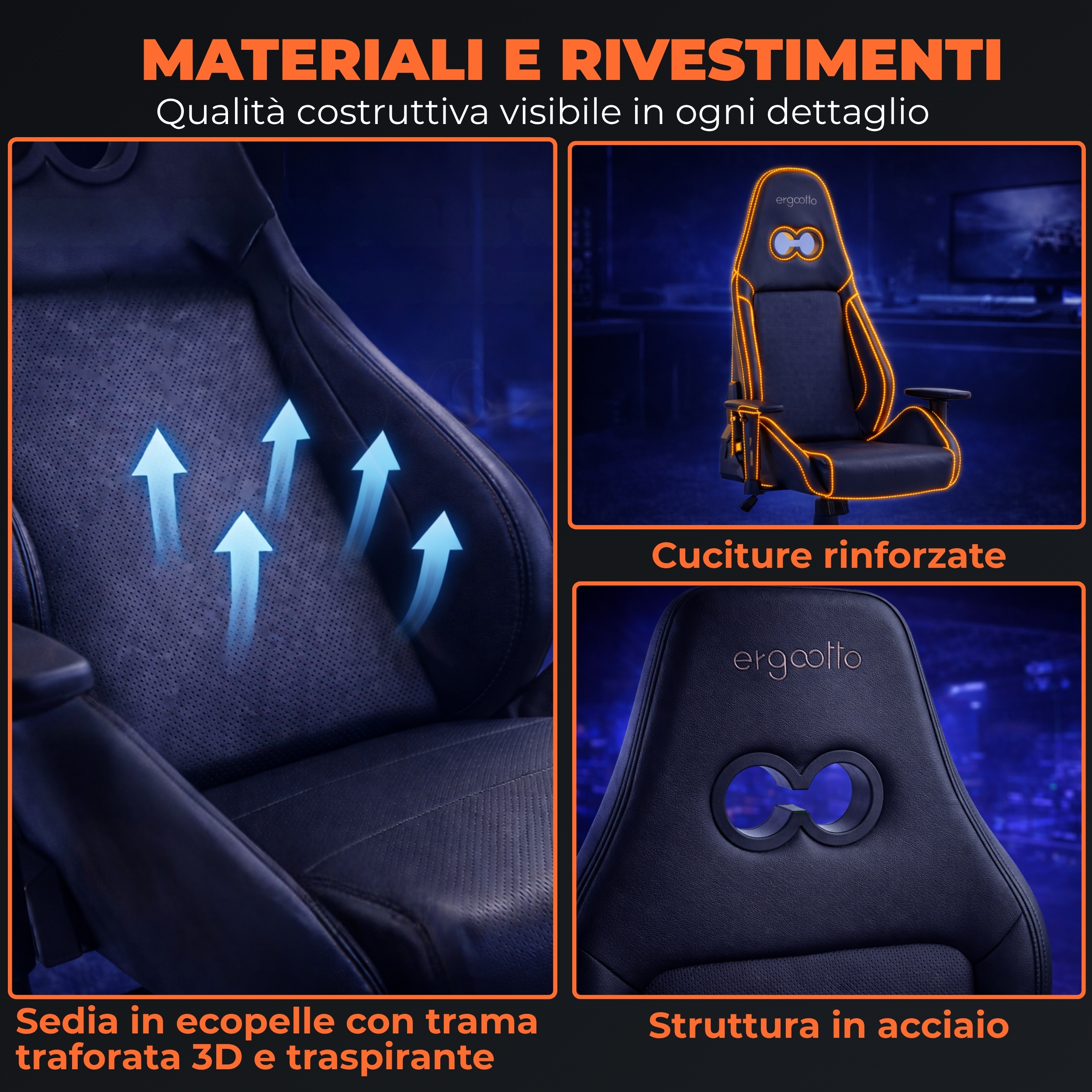 "Gaming Platform" Sedia Gaming Ergonomica - immagine 6