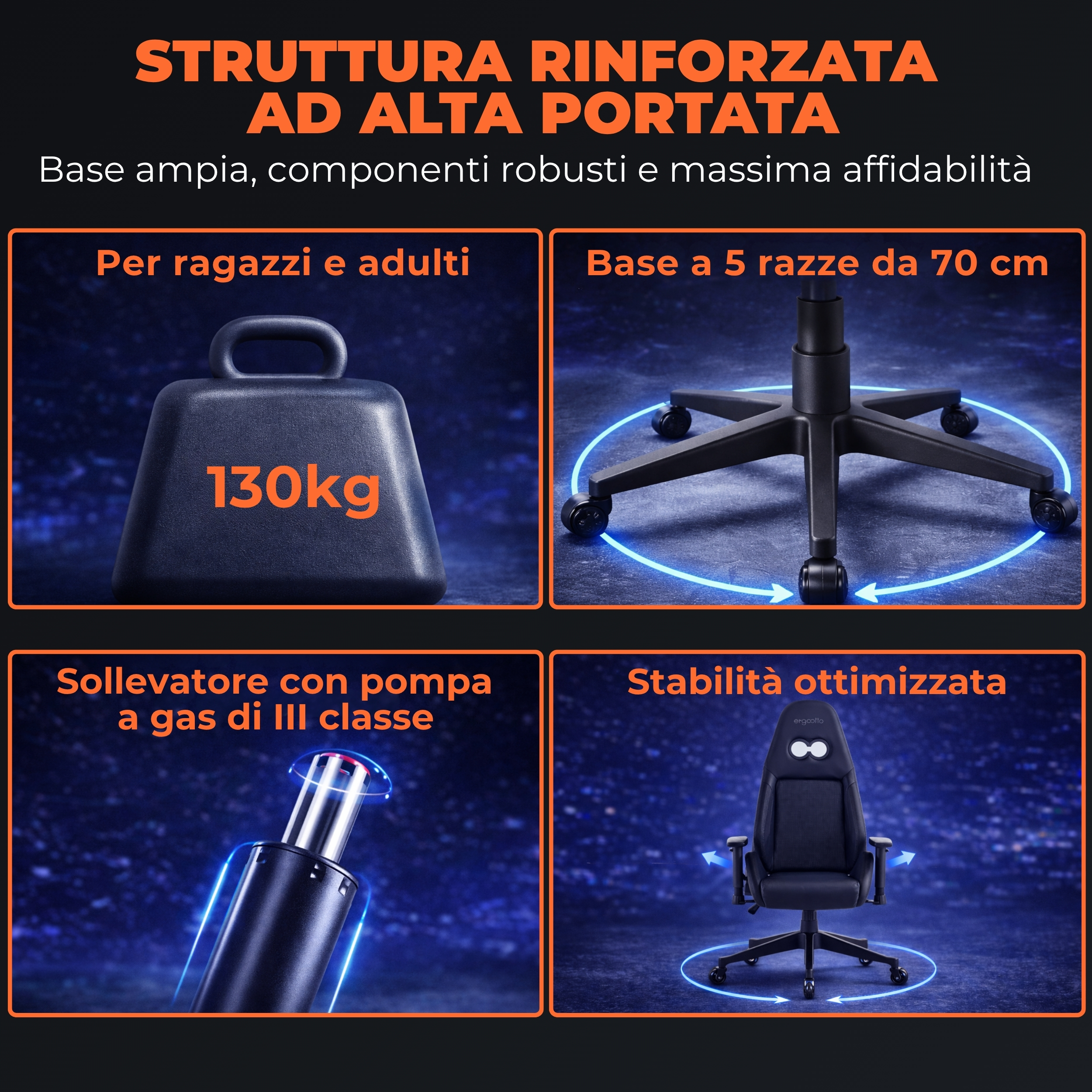 "Gaming Platform" Sedia Gaming Ergonomica - immagine 8